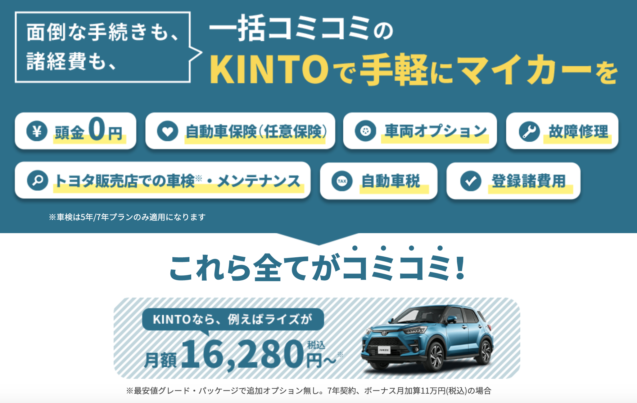 トヨタ Kinto One の評判は ７つの特徴とサービス内容を解説 イキクル